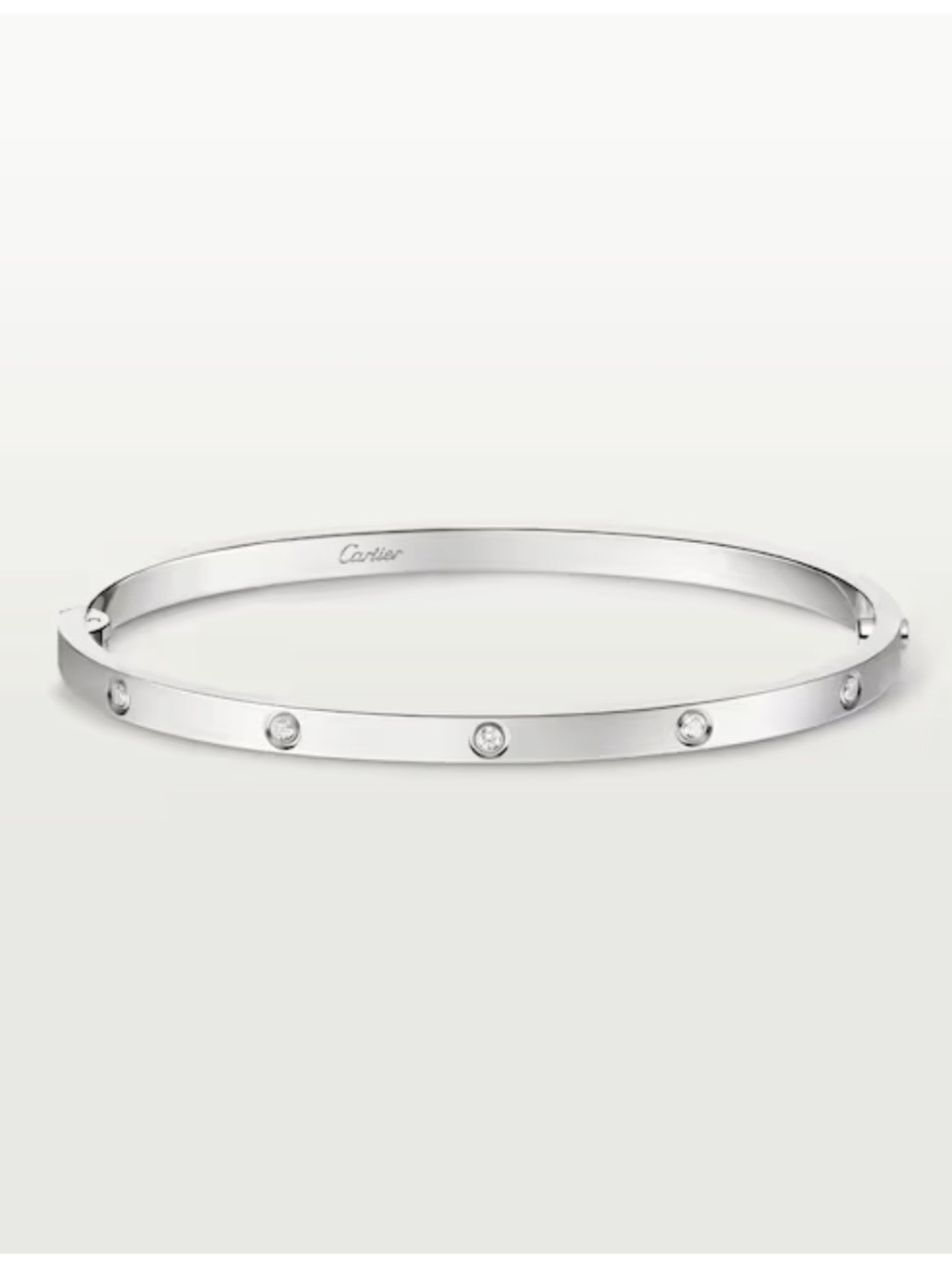 Cartier Love Bracelet Small White Gold 10 Diamond - Picture 9 of 11
